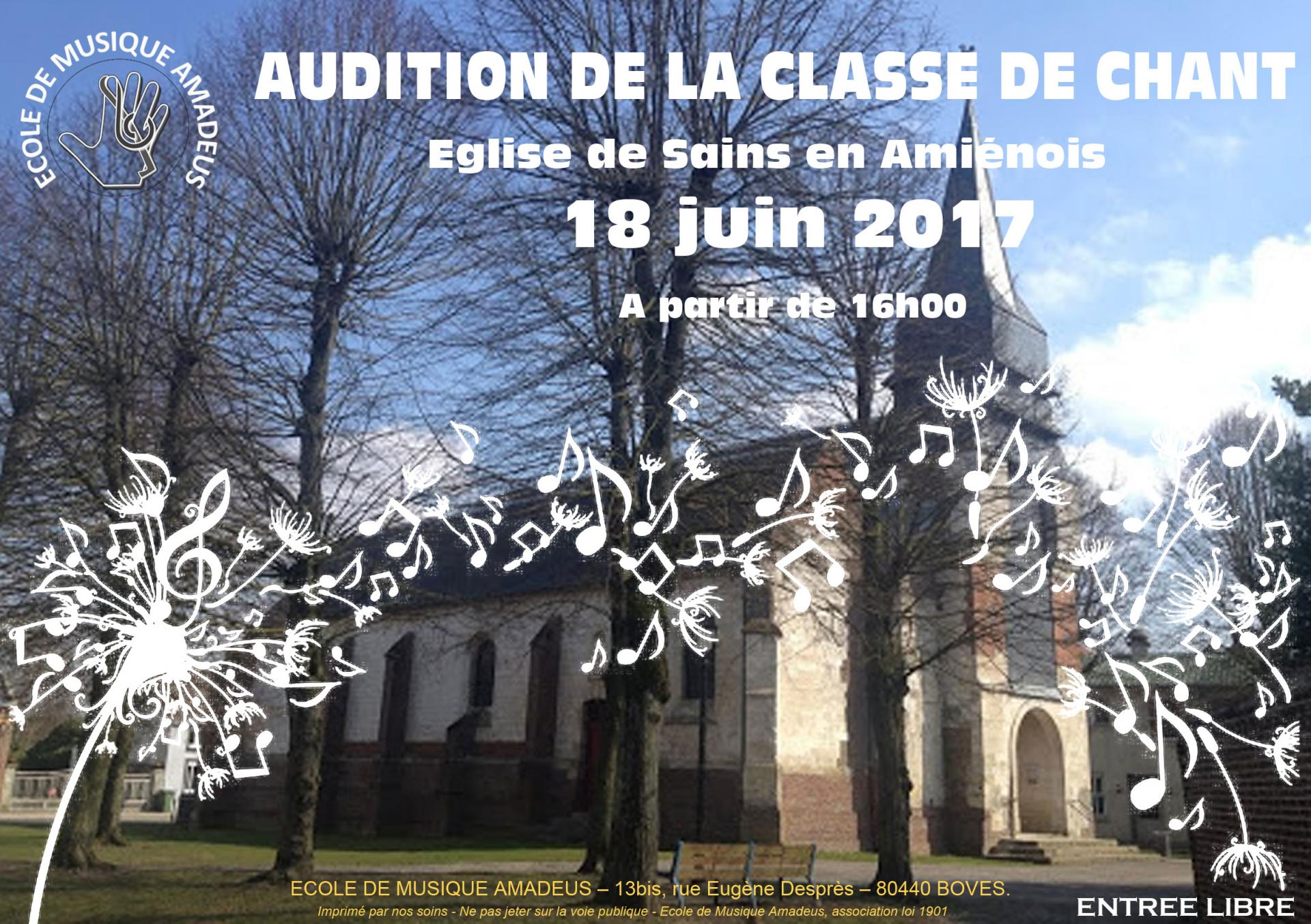 Affiche audition chant