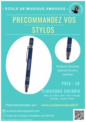 Affiche précommande stylo